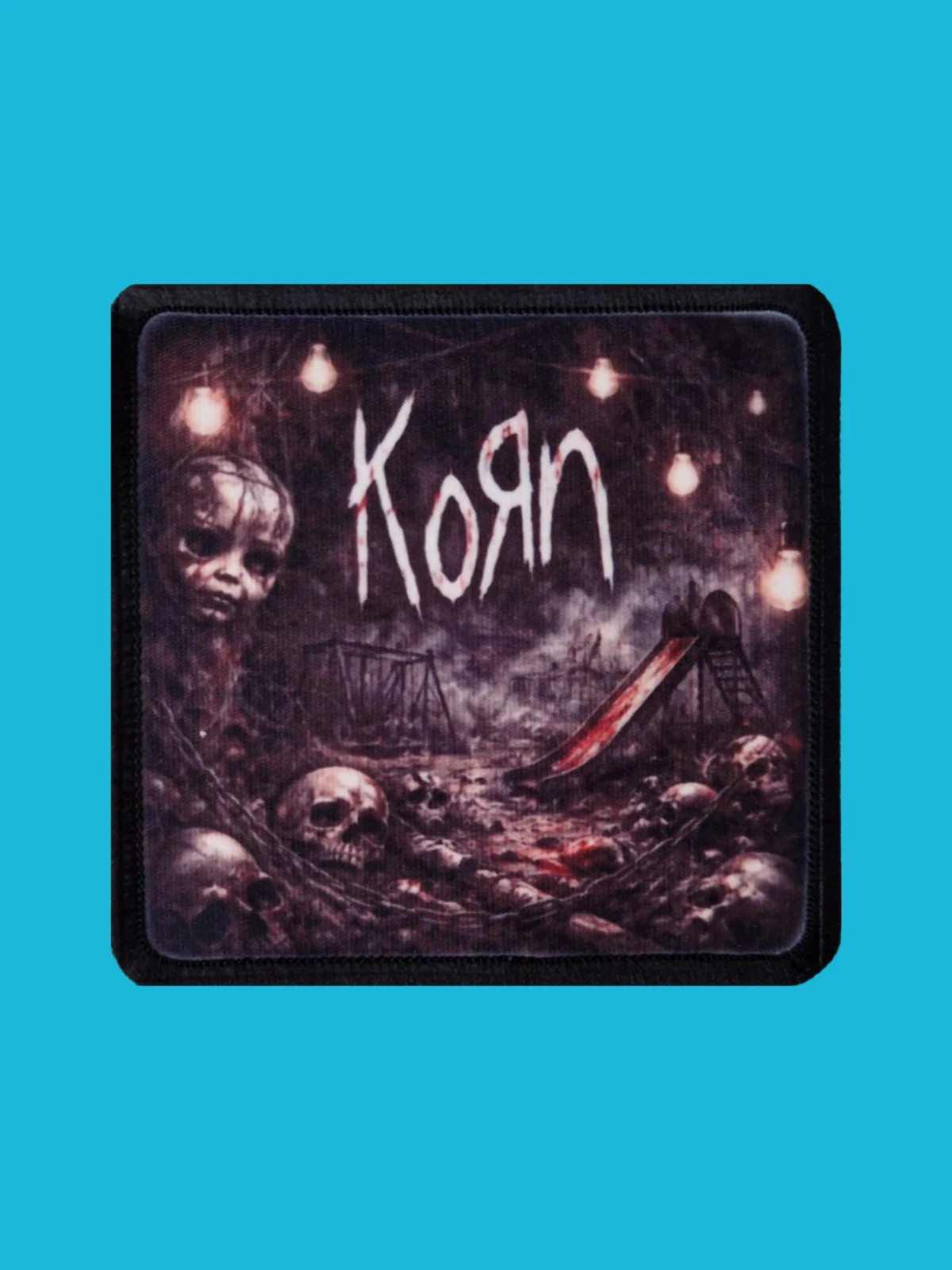 Patch Korn - Playground of the Damned - Imprimé - Carré de 7,5 x 7,5 centimètres